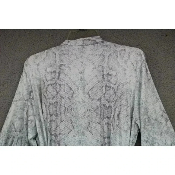 Ambrielle Women's Snakeprint Night Gown and Robe Set-Size Large-Silky - Picture 5 of 10